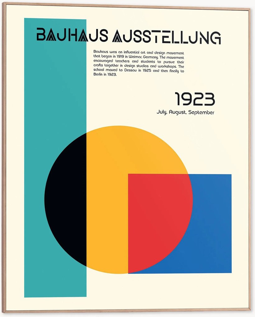 Nástenná dekorácia v ráme Bauhaus