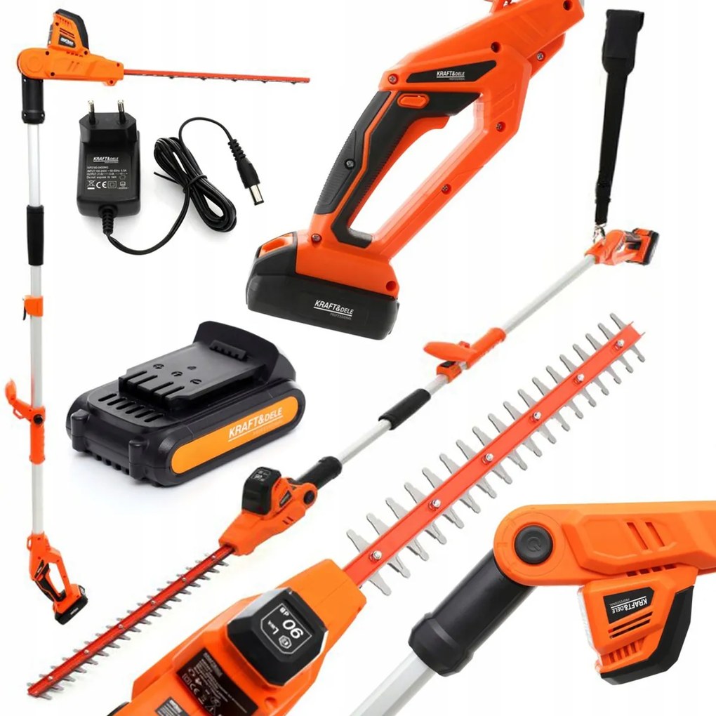 Aku teleskopické nožnice na živý plot 18V 43cm | KD5263