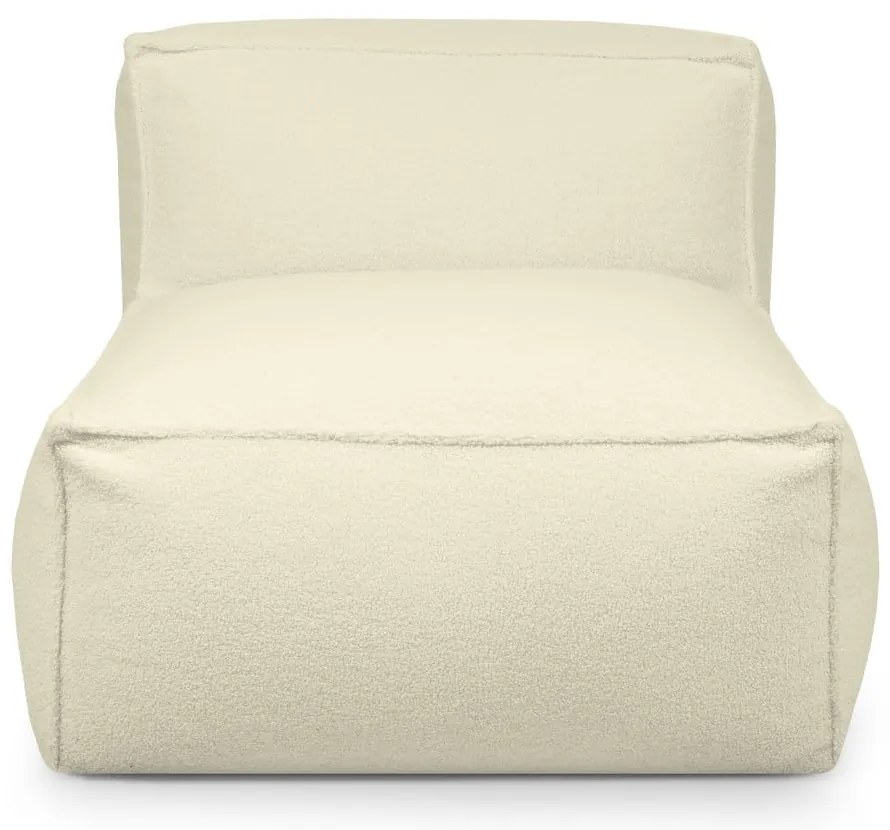 Krémový sedací vak z textílie buklé Mass Open Modul 90 – SLOWDOWN