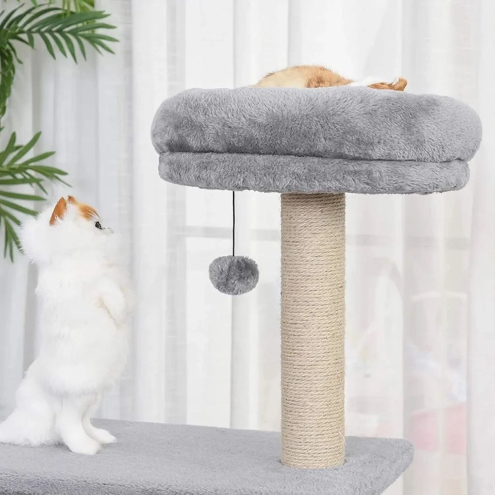 Tutumi Tutumi, škrabadlo, posteľ, veža 85 cm pre mačky 331668, šedá, HOM-02842