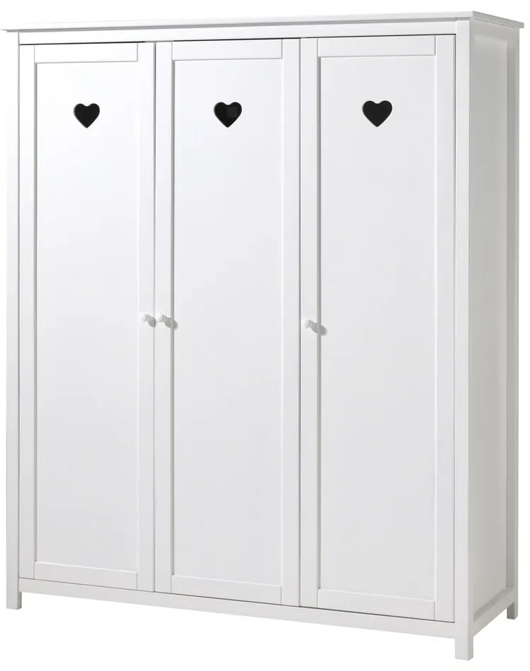 Biela detská šatníková skriňa 159x191x57 cm Amori – Vipack