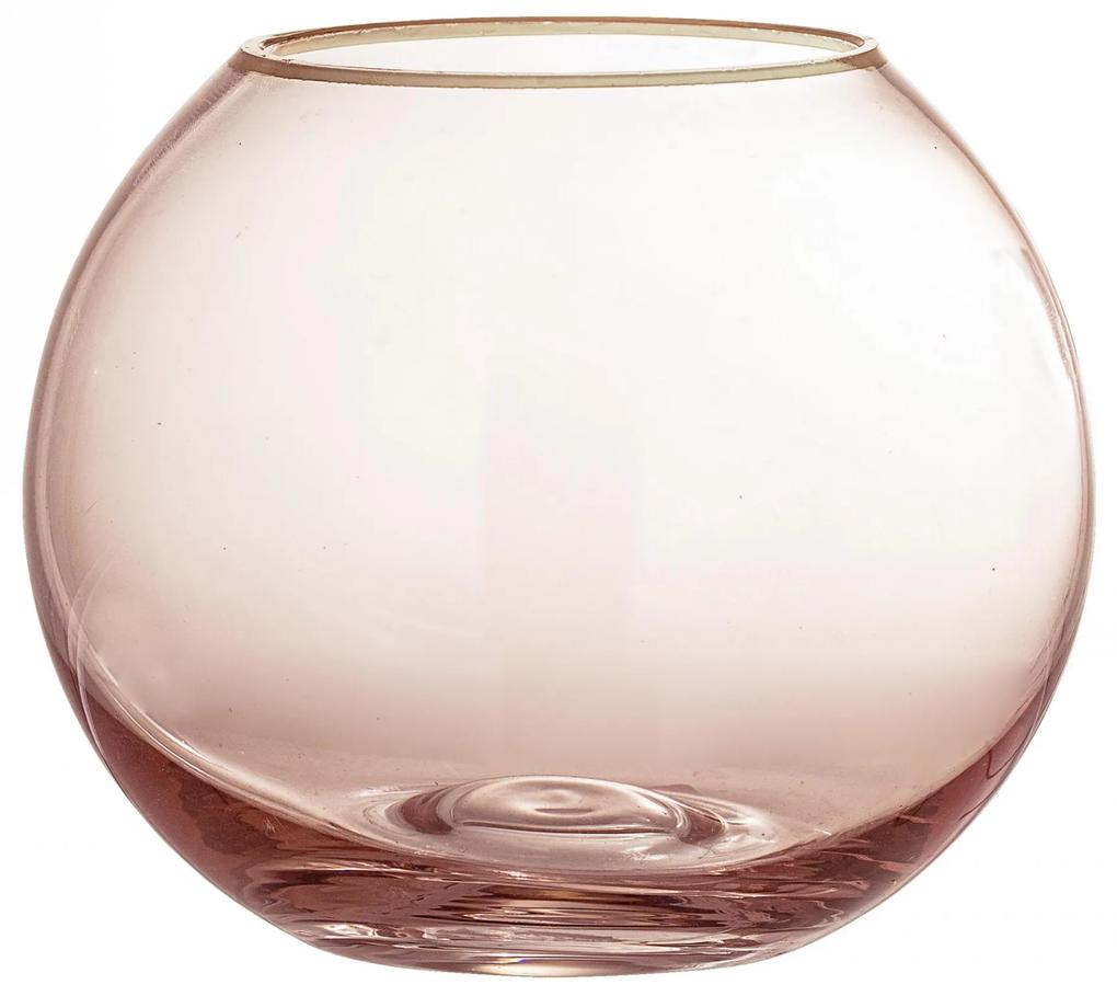 Bloomingville Sklenená váza Rose Glass