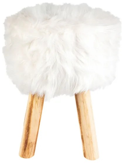 Livarno home Stolička s kožušinou (kožušinová stolička okrúhla) (100339811)