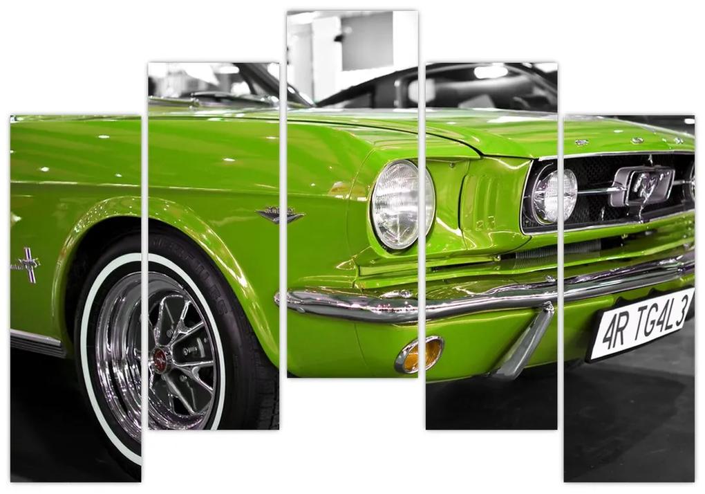 Zelené auto - obraz