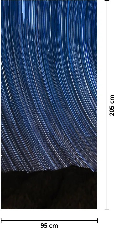 Fototapeta na dvere - Nočné hviezdy a obloha (95x205cm)