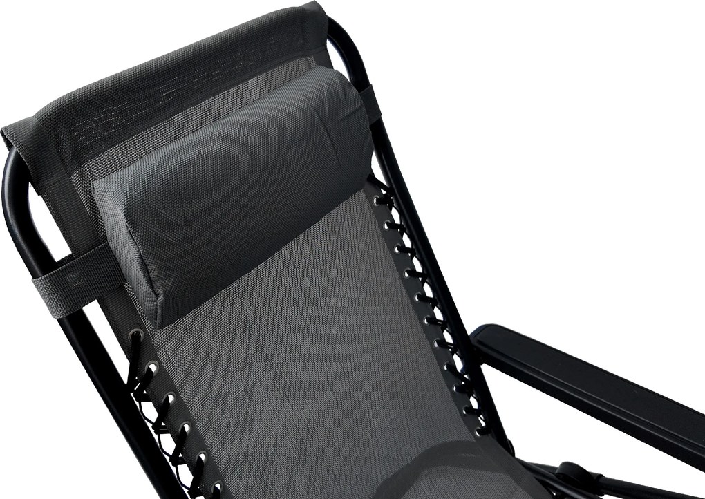 TRENDIE Záhradné ležadlo sivé