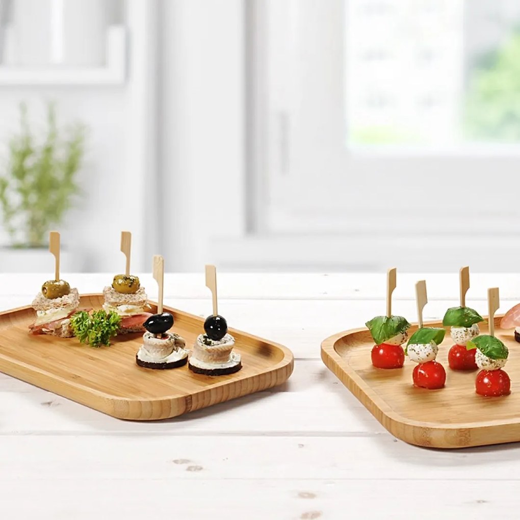 Drevený servírovací podnos Kira, 30,5x20 cm