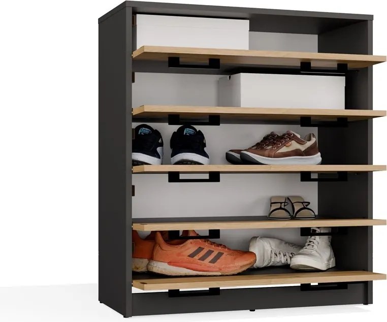 Botník ALEX 74 cm antracitový/dub artisan