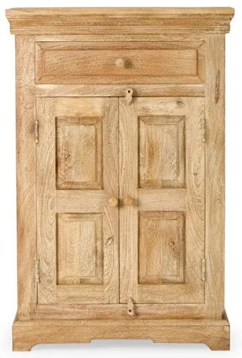 furniture-nabytek.cz - Masívna komoda z mangového dreva, lakovaná, prírodná farba – 75×46×114 cm