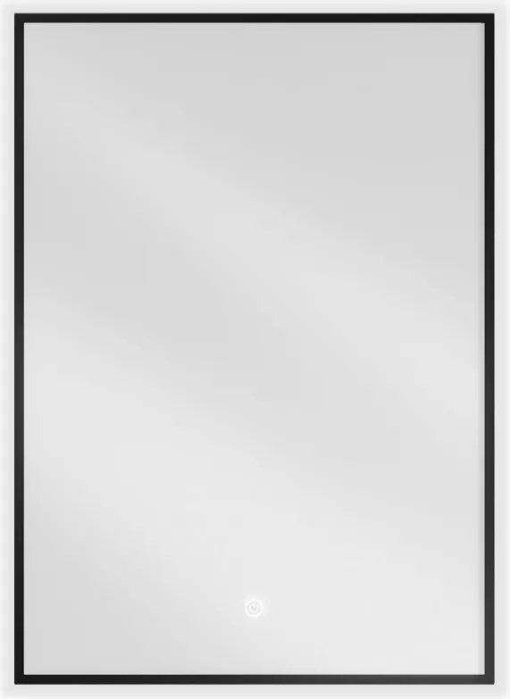 Mexen Erma kúpeľňové zrkadlo s podsvietením 50 x 70 cm, LED 6000K, ochrana proti zahmleniu, čierny rám - 9814-050-070-611-70