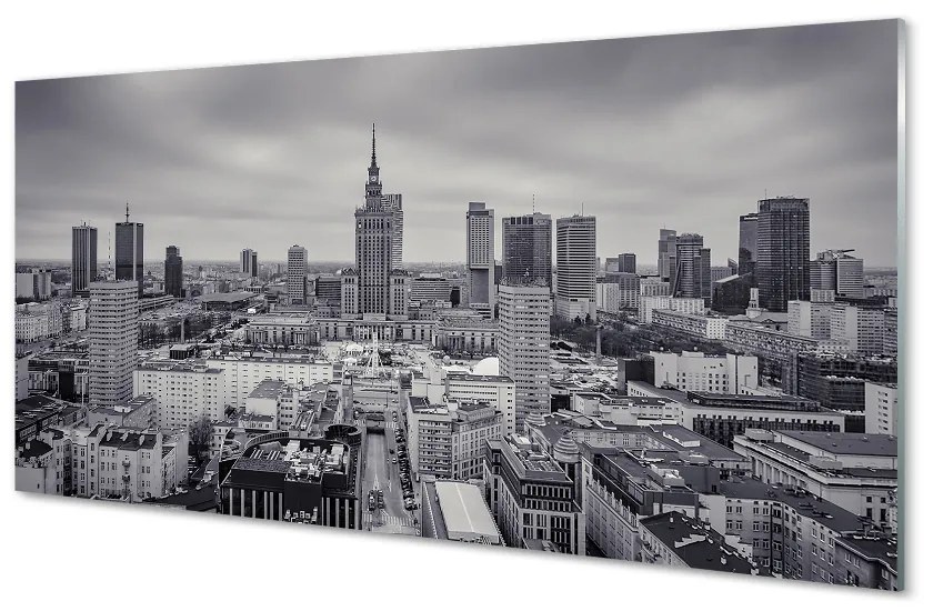 Obraz na akrylátovom skle Varšava mrakodrapy panorámu 100x50cm
