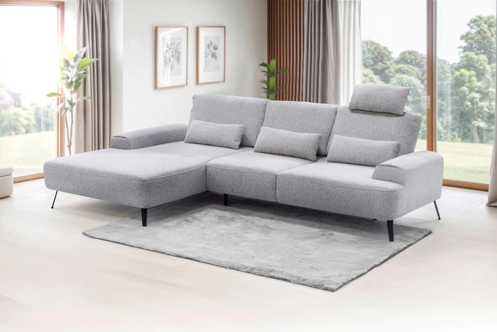 XXXLutz ROHOVÁ SEDAČKA, textil, svetlosivá MID.YOU - Sedačky - 000694007701