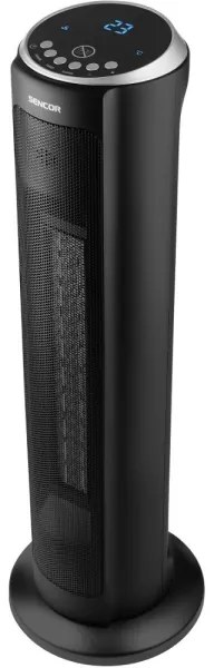 Sencor - Ventilátor s keramickým vykurovacím telesom 1300/2200W/230V čierny + diaľkové ovládanie
