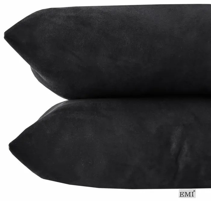 Vankúš čierny semiš EMI, Vankúš 50x50 cm