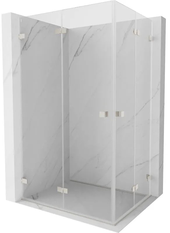 Mexen Lunar-F Duo, skladací sprchový kút 75 x 70 cm, 8mm číre sklo, oceľový profil, 836-075L-070P-97-00