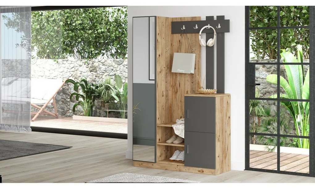 Predsieňová zostava Dano Atlantic Pine and Anthracite