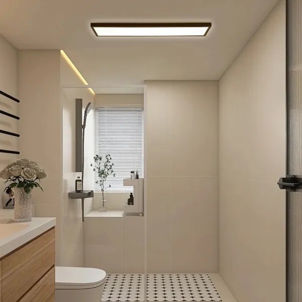 Brilagi- LED Kúpeľňové stropné svietidlo FRAME LED/50W/230V 120x30 cm IP44 čierna