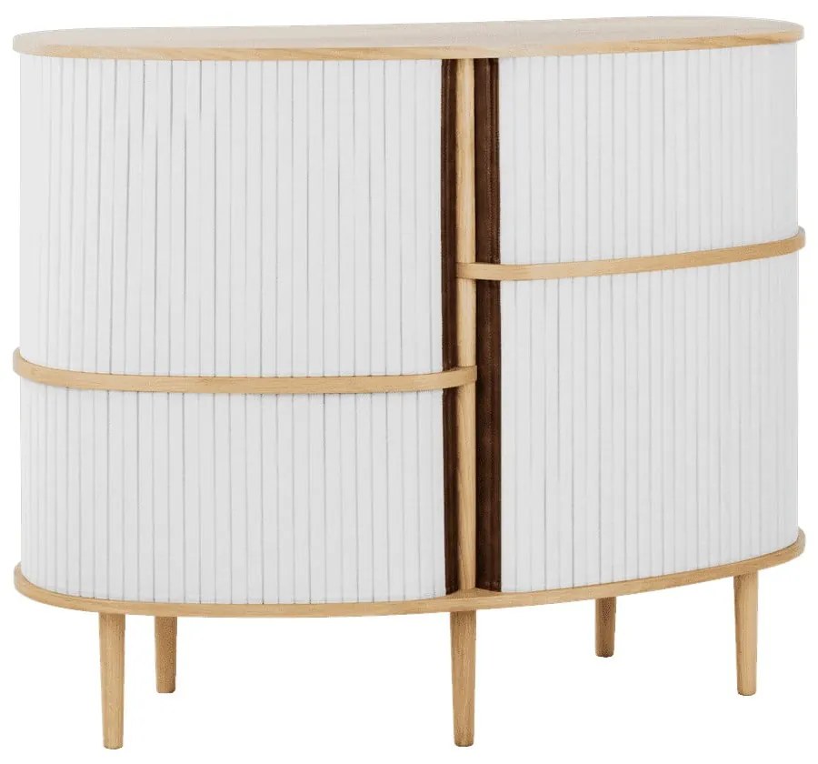 Skrinka v dekore duba s posuvnými dverami v sivo-prírodnej farbe 120x100x50 cm Audacious – UMAGE