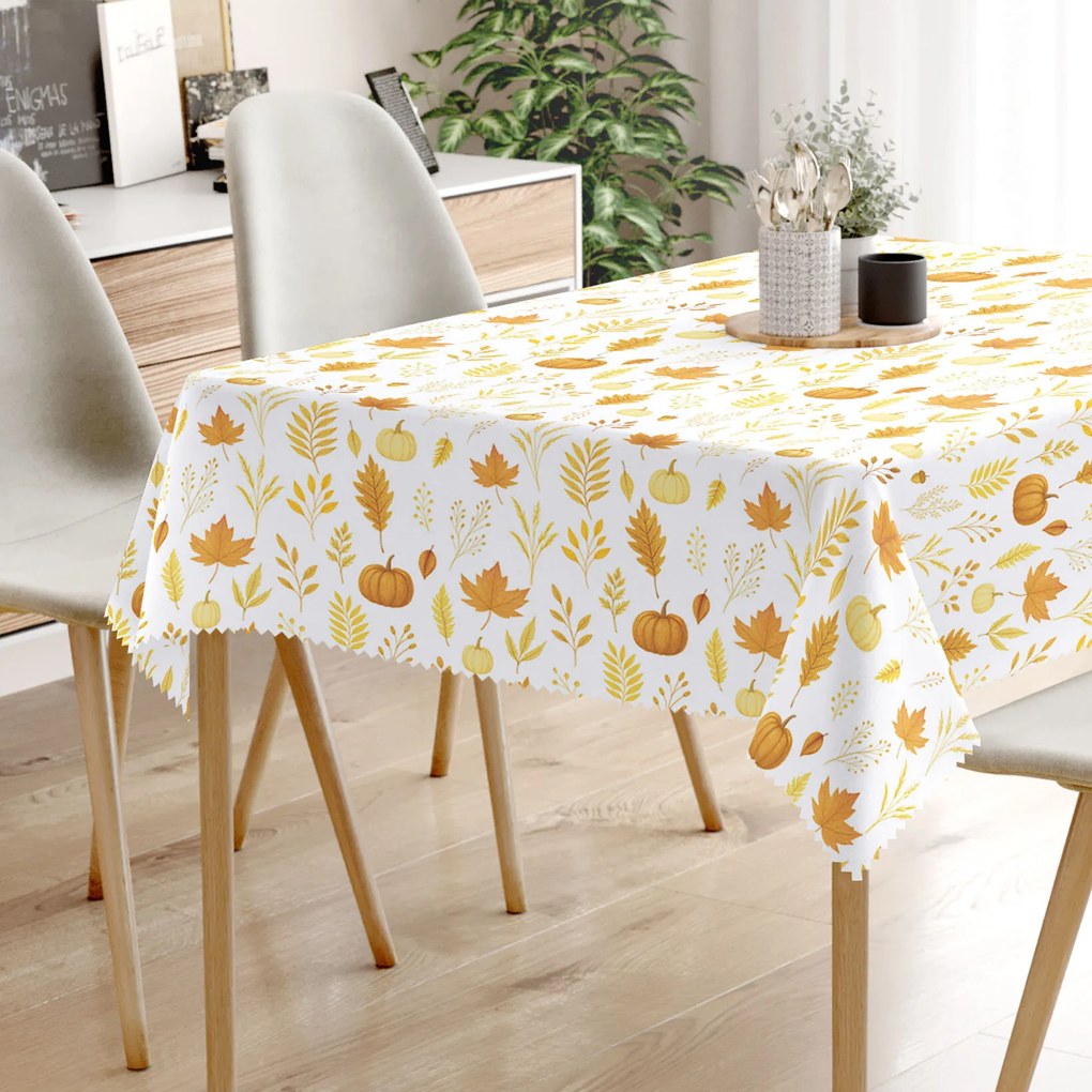 Goldea hranatý teflónový obrus - vôňa jesene 100 x 140 cm