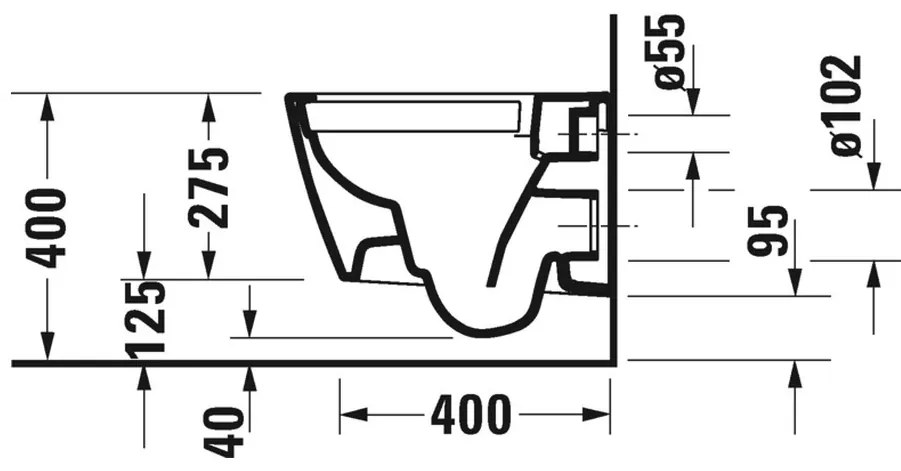Duravit Duravit Viu - Závesné WC Compact, Rimless, biela 2573090000