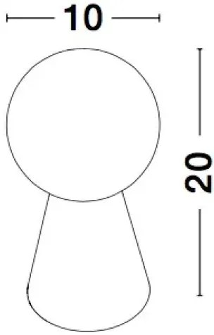 Dizajnová stolová lampa Zero 10 Svetlá sivé