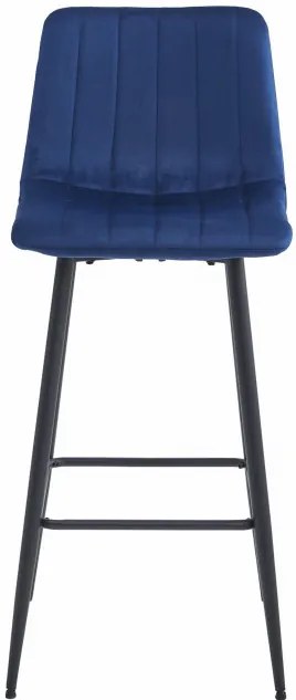 Set dvoch barových stoličiek POZZA zamatové granátové (čierne nohy) 2 ks
