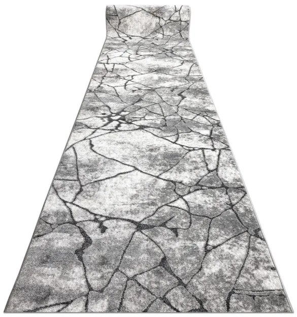 Behúň COZY 8873 Cracks  beton - Štrukturálny, tmavosivý