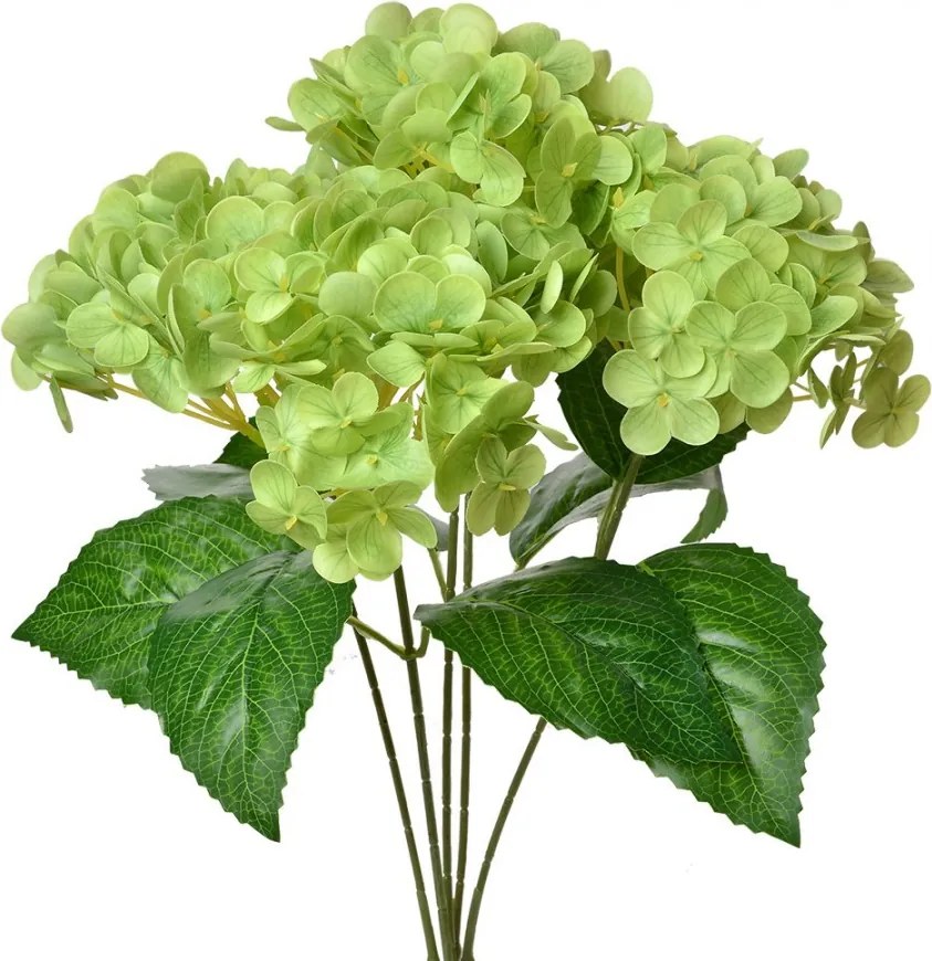 Zelená umelá kvetina hortenzie Hydrangea - 23*23*45 cm