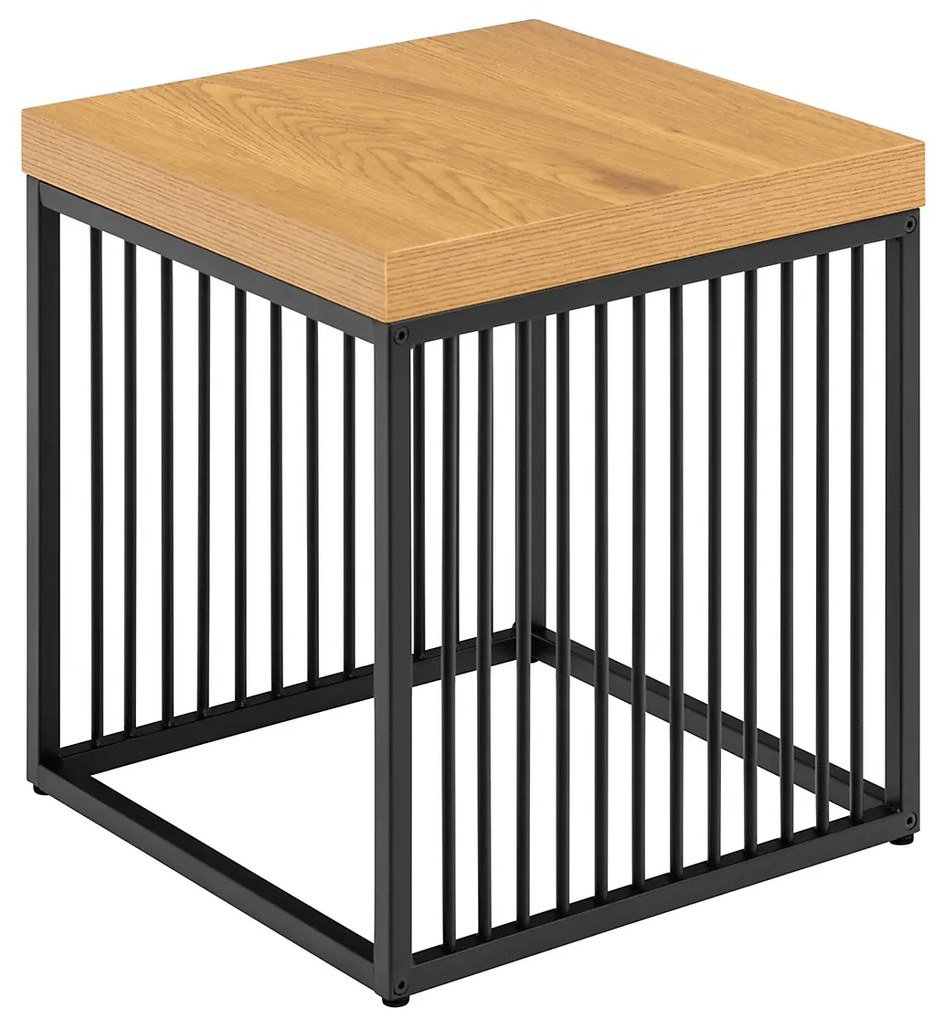 Odkladací stolík Strington 40 cm divoký dub/čierny