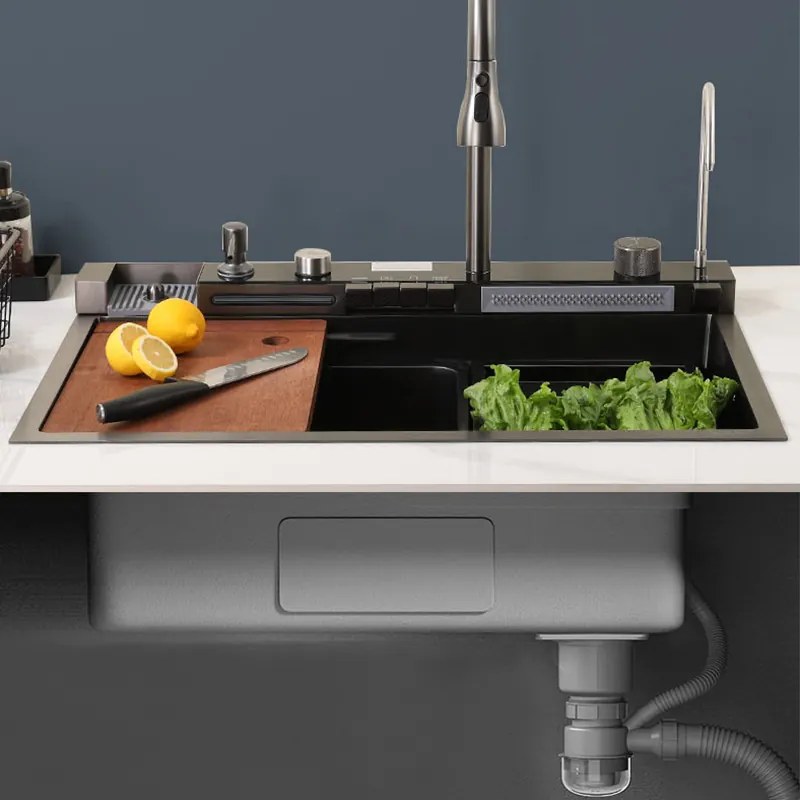 Multifunkčný smart drez BestBerg BBSS-20 / 75 x 45 x 22 cm / nerezová oceľ