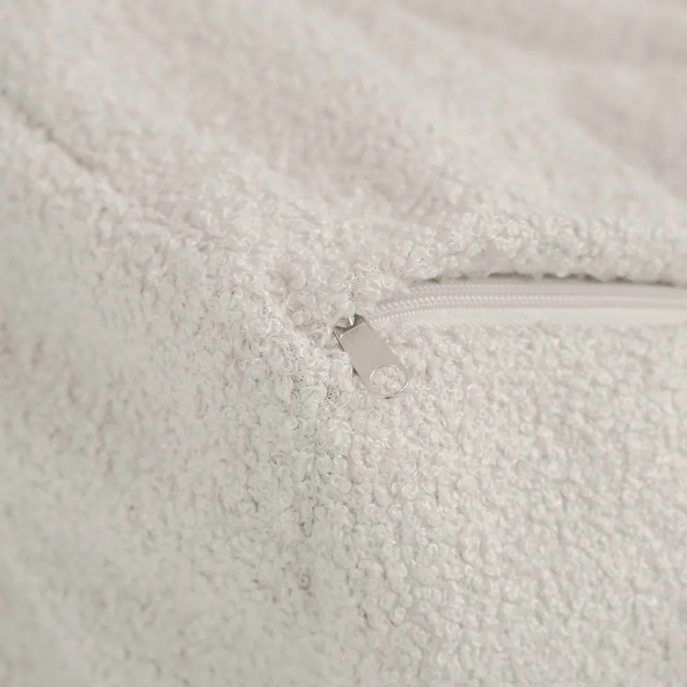 Kreslo štvorcové krémový baranček