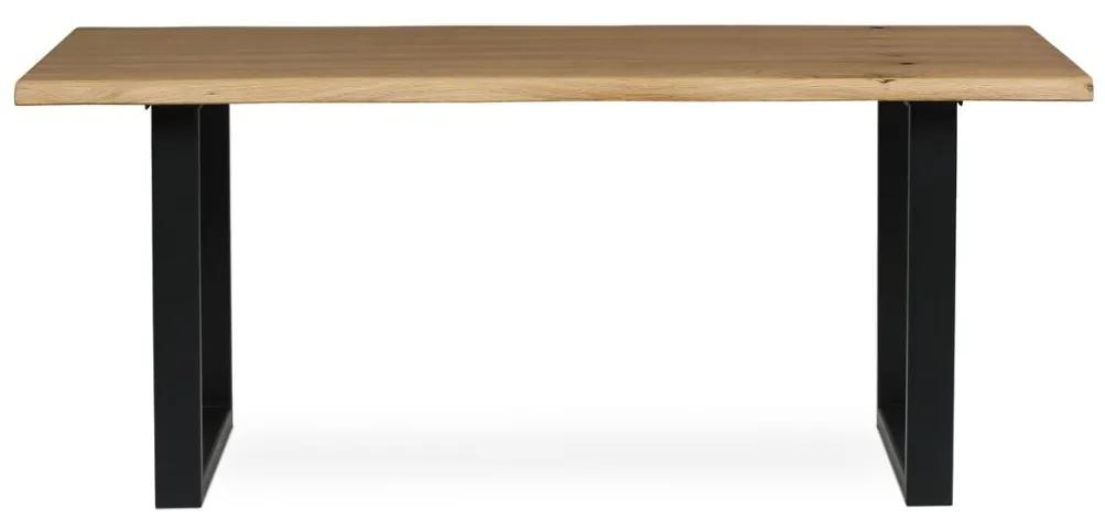 AUTRONIC Jedálenský stôl 180x90 cm, masív dub, čierny lak DS-U180 DUB.