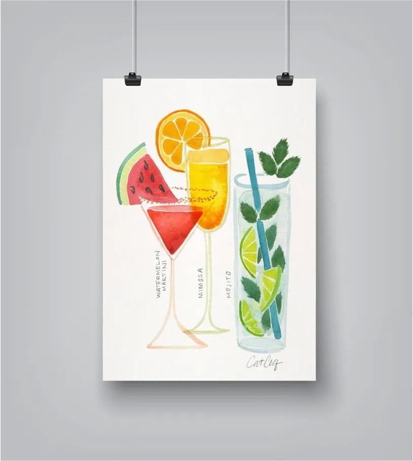 Plagát Americanflat Summer Cocktails, 30 × 42 cm