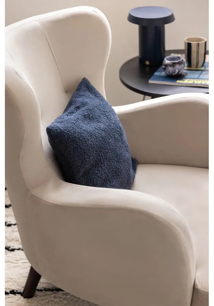 Tmavosivé zamatové kreslo ušiak Noemye – Bonami Selection