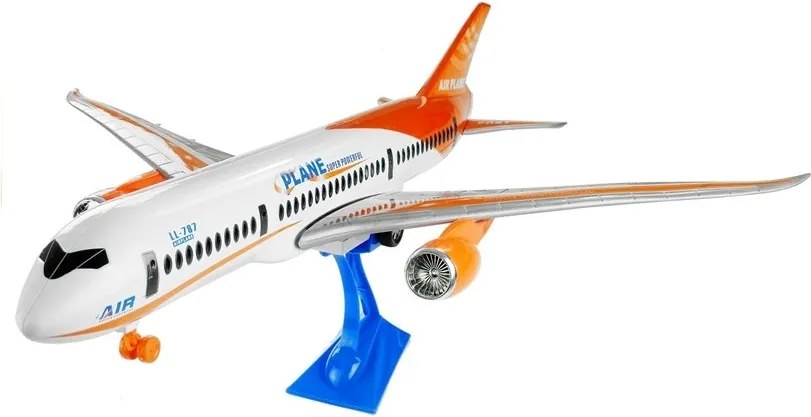 LEAN Toys Osobné lietadlo Biela trecia základňa 65 cm