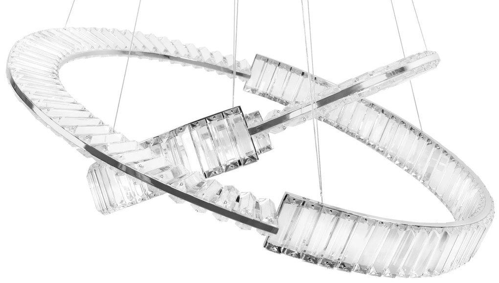 Toolight Toolight, LED krištáľové stropné svietidlo APP1525-CP60/80, chróm, OSW-06973