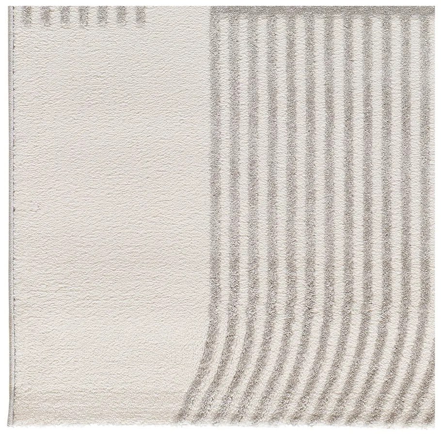 Koberec vo svetlosivej a slonovinovej farbe 200x290 cm Flora – Universal