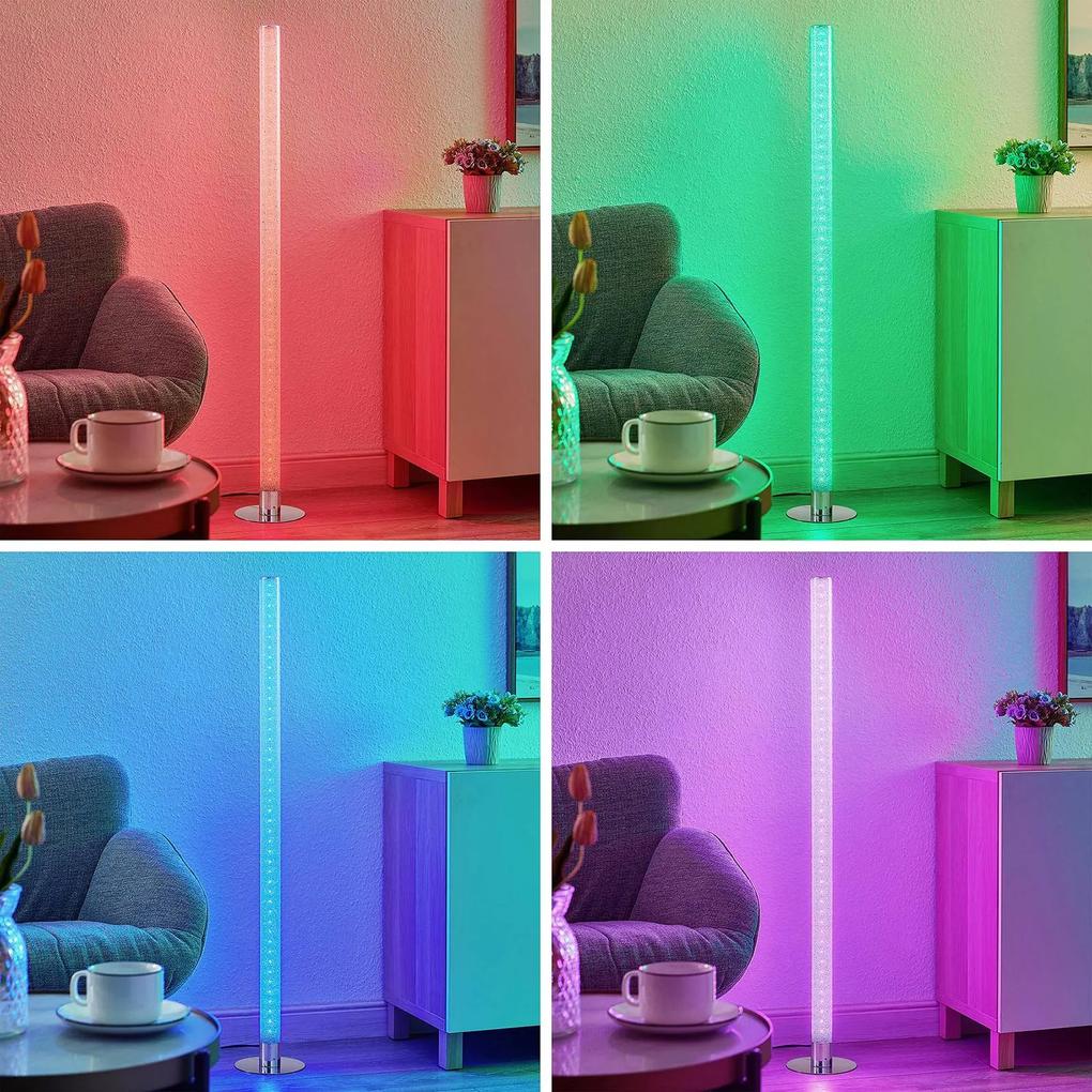 ELC Tazimo stojaca LED lampa, RGB + biela