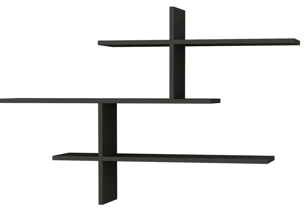 Nástenná polica LEO antracitová