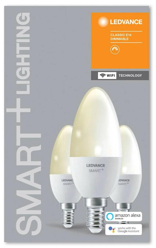 LEDVANCE SMART+ WiFi E14 5W sviečka 2 700K 3ks