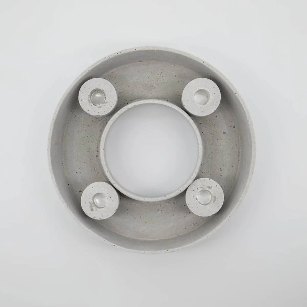 House Doctor Svietnik The Ring Grey Polystone 26 cm