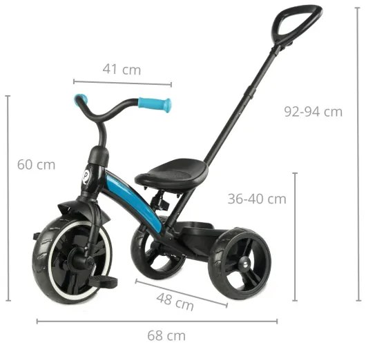 Trojkolka Qplay Elite Plus New modrá
