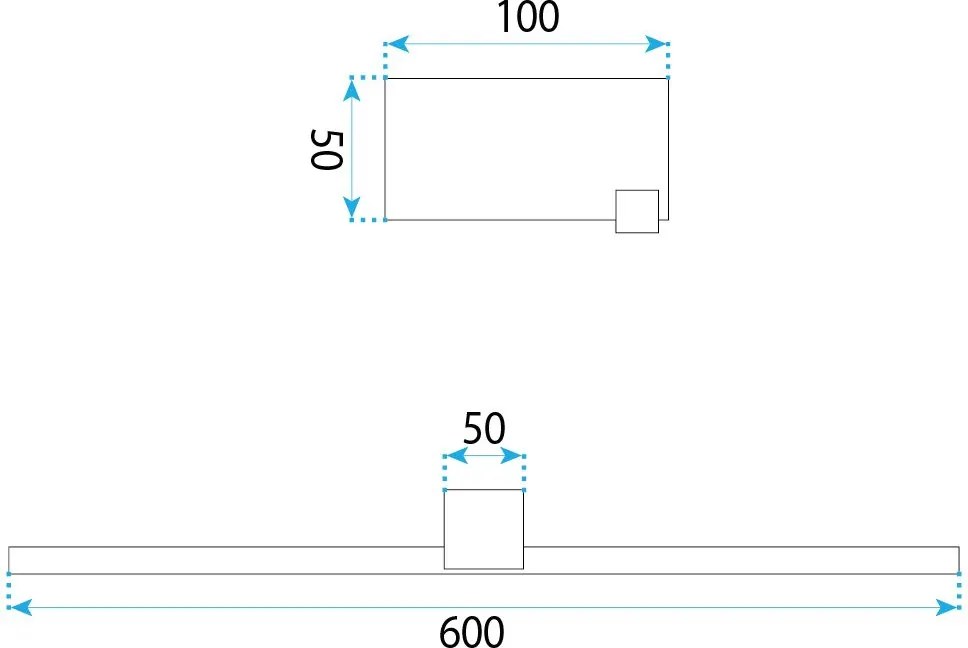 Toolight Toolight, LED kúpeľňové nástenné svietidlo 60cm, 12W, 1500lm, SWE044-1W, zlatá lesklá, OSW-20144