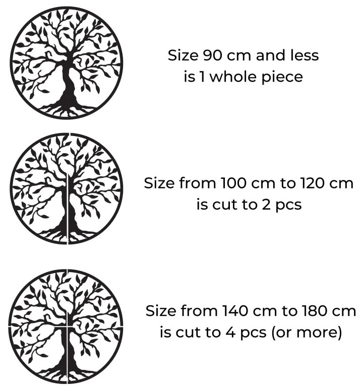 Drevený strom života na stenu kruh | SENTOP HDF0155