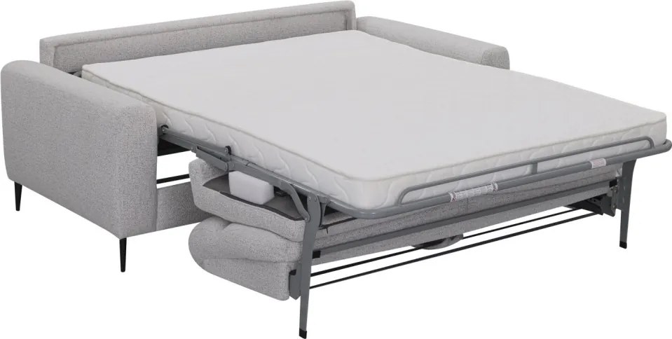 Rozkladacia pohovka na trvalé spanie Georgia, achátovo šedá tkanina