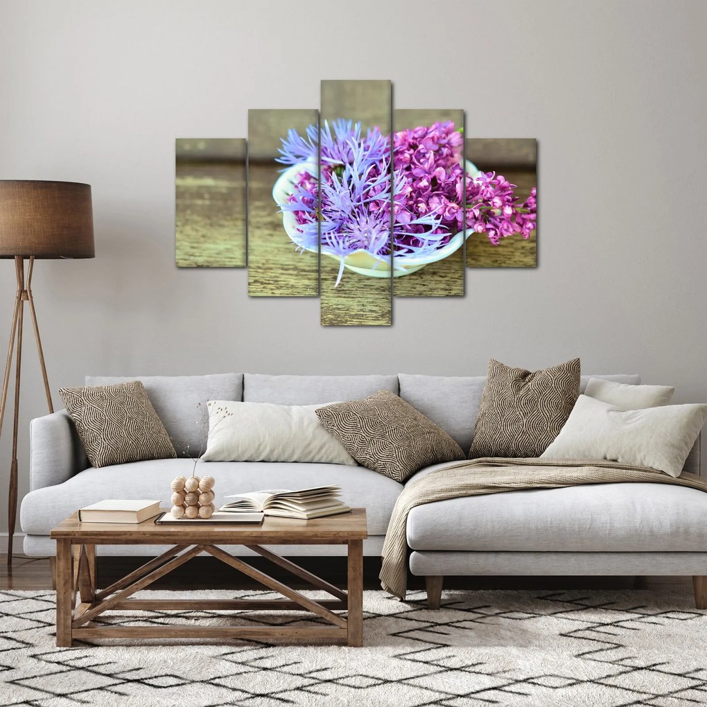 Obraz dekorácie s levanduľou (150x105 cm)