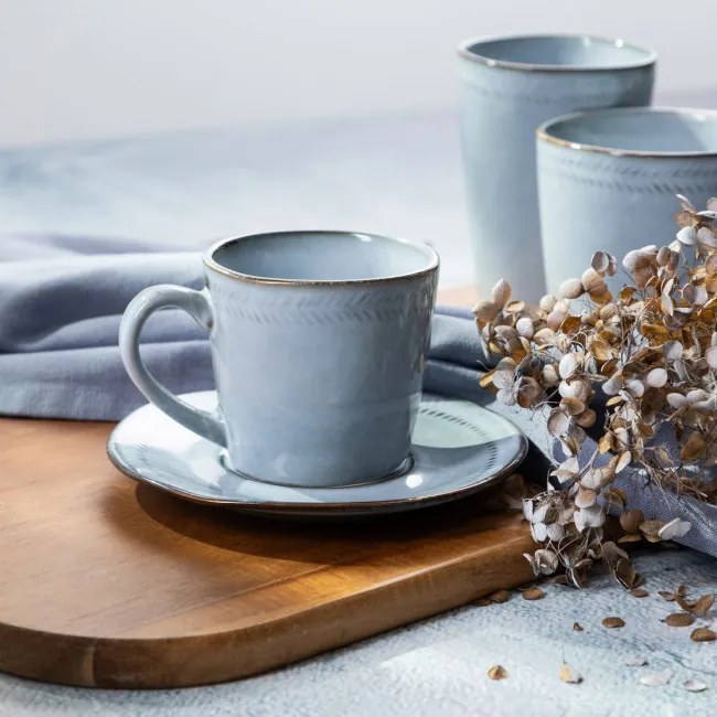 Šálka BLUEJEANS s podšálkou, modrá 745133 200 ml