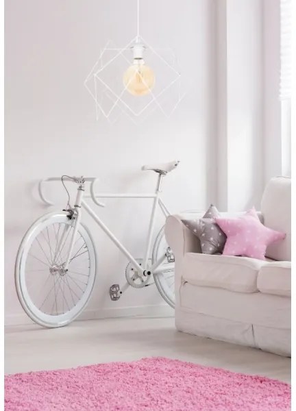 Luster na lanku GALL 1xE27/60W/230V biela