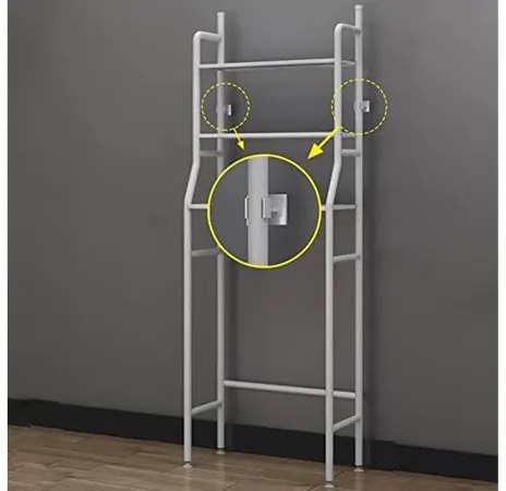 VERK GROUP Police / regál nad toaletu, do kúpeľne, biela, 153 x 45 x25 cm