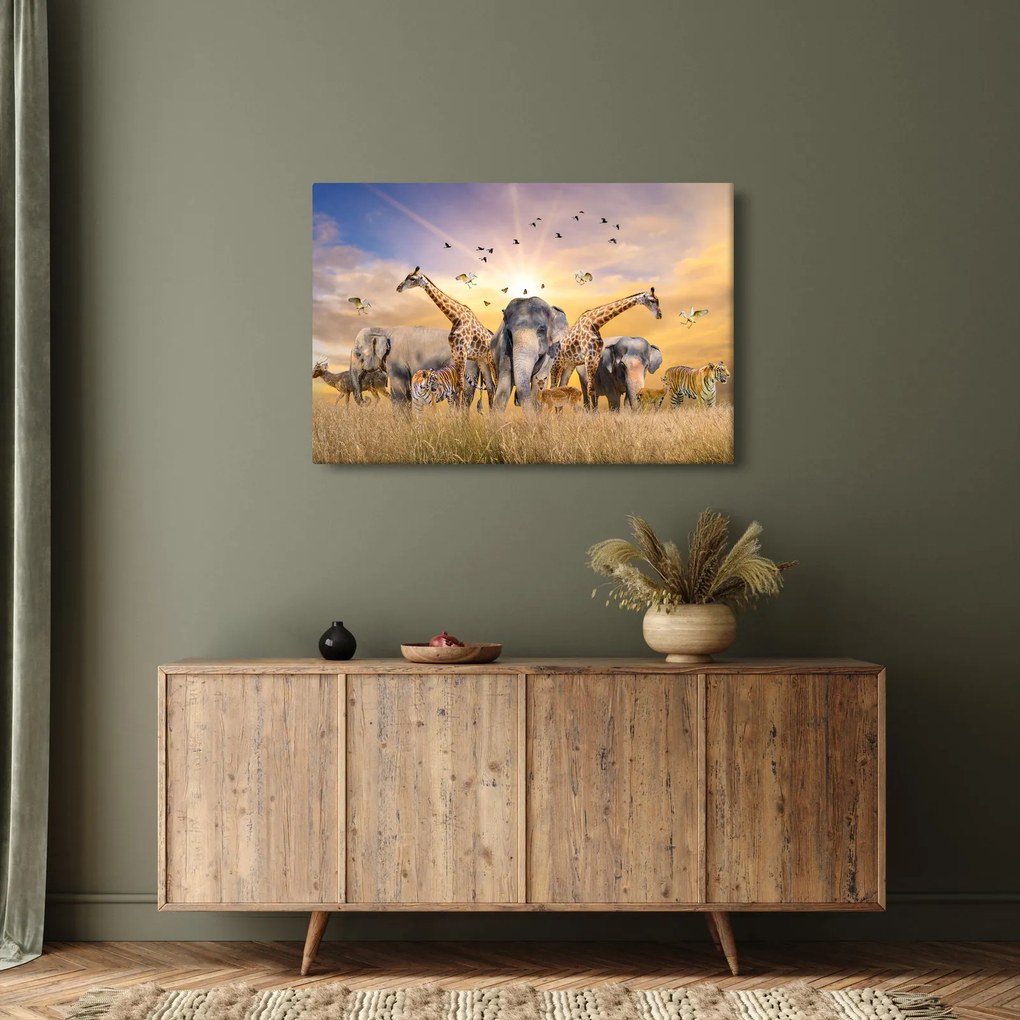 Obraz - Africké zvieratá (90x60 cm)